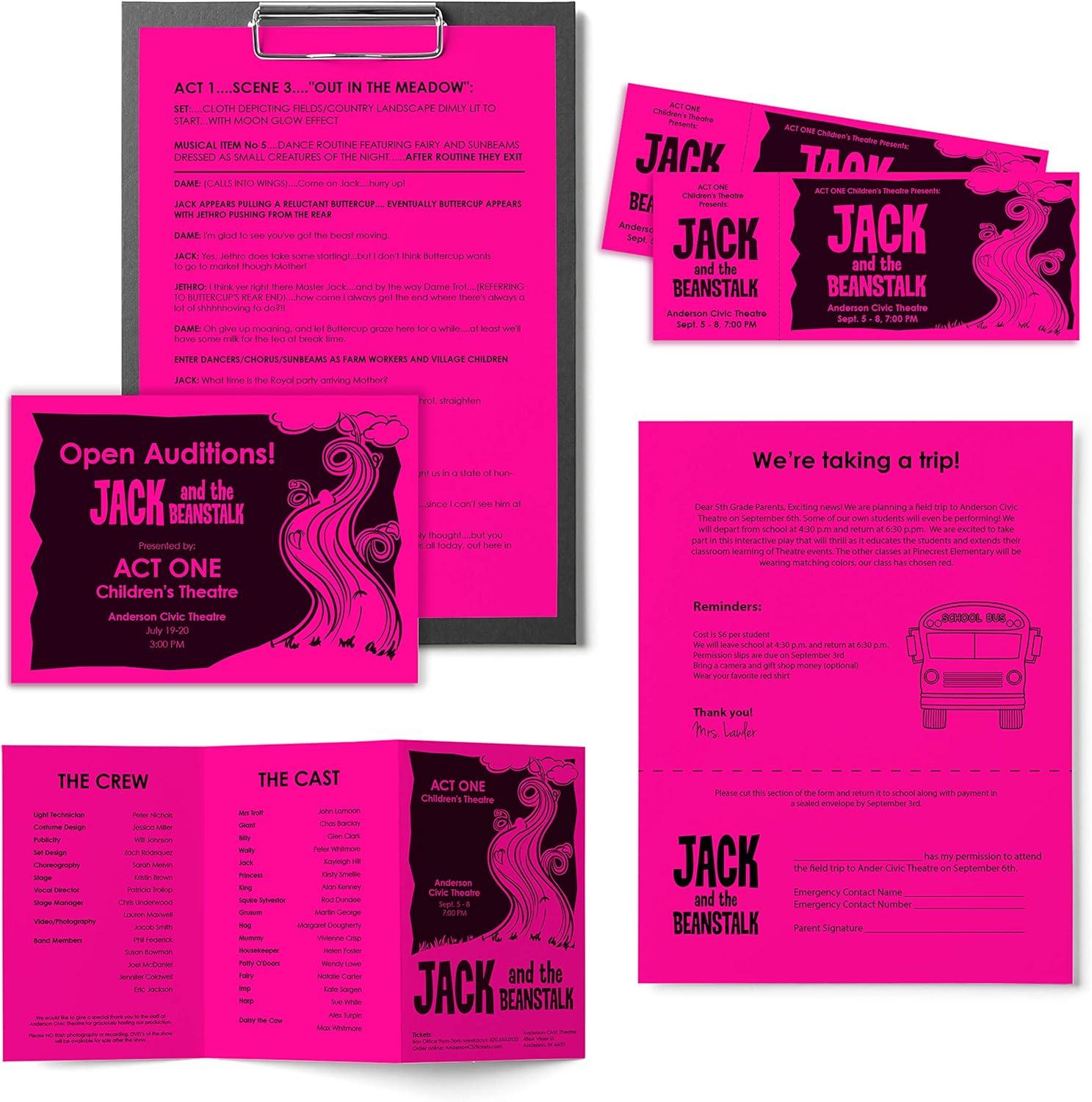 image:imageAstrobrights Mega Collection Colored Paper Bright Pink 625 Sheets 24 lb89 gsm 85 x 11 MORE SHEETS 91674625 Count Pack of 2