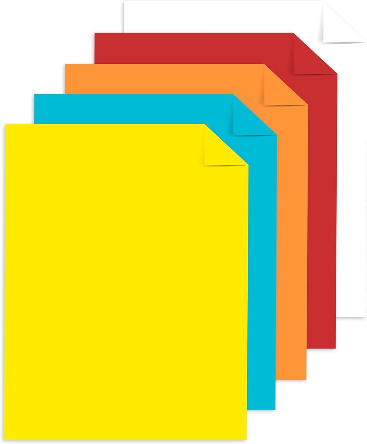 image:imageAstrobrights Mixed Carton 85 x 11 65 lb176 gsm 4Colors and Bright White Cardstock 250 Sheets Each1250 Sheets Total