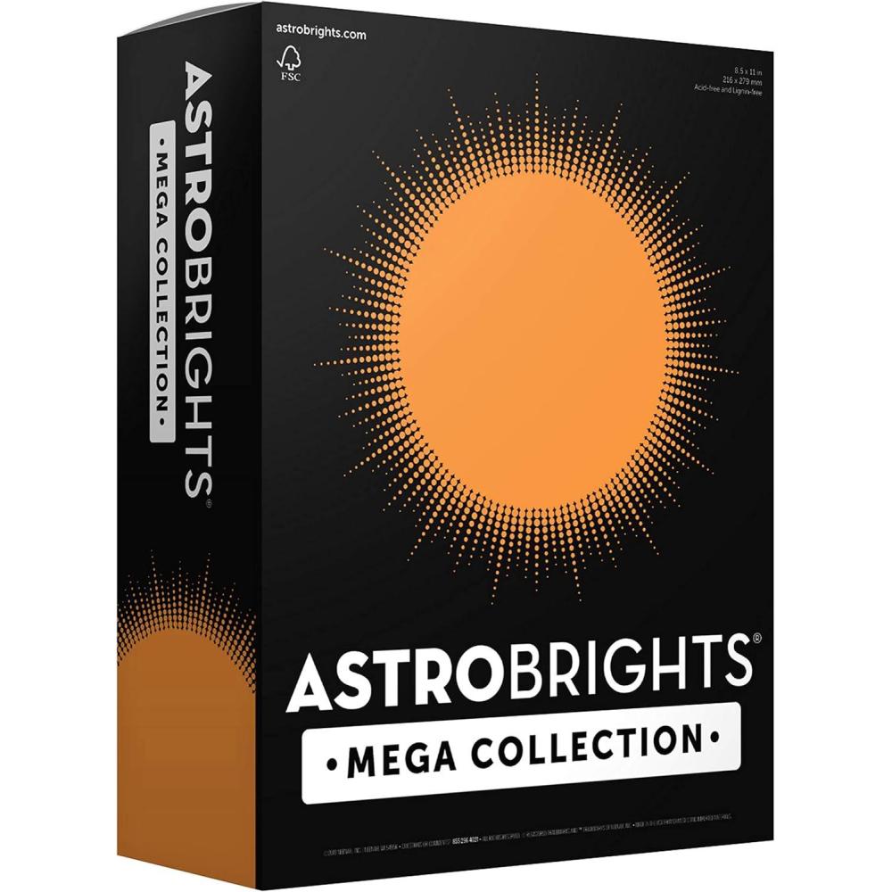 image:imageAstrobrights Mega Collection Colored Cardstock Bright Orange 320 Sheets 65 lb176 gsm 85 x 11 MORE SHEETS 91626320 Count Pack of 1