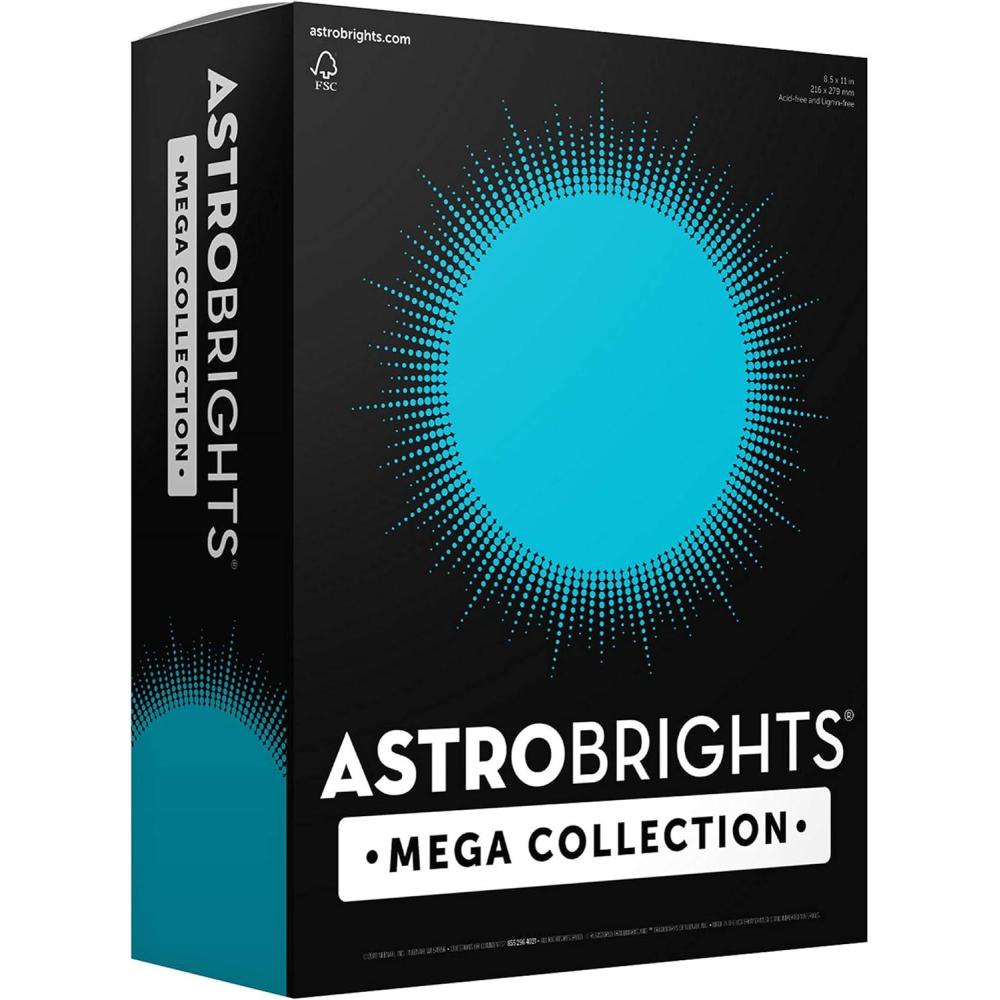 image:imageAstrobrights Mega Collection Colored Paper Bright Blue 625 Sheets 24 lb89 gsm 85 x 11 MORE SHEETS 916211 Ream Pack of 6