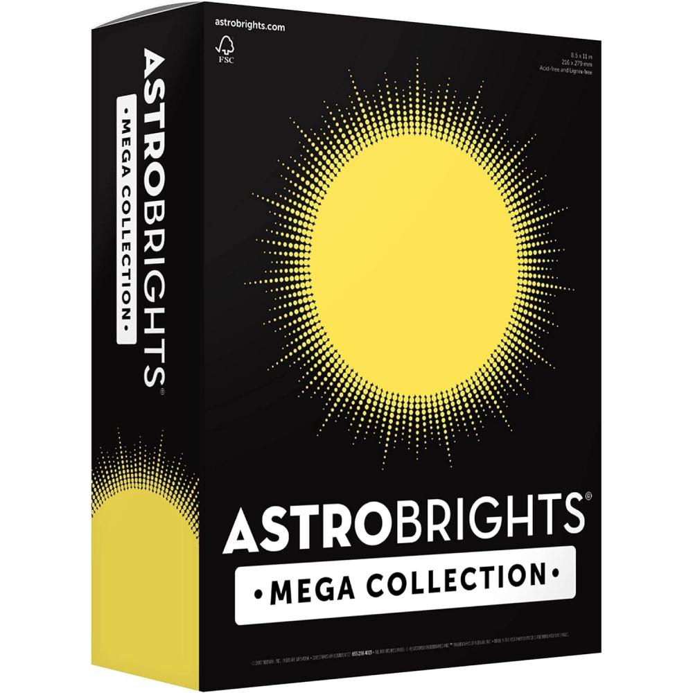 image:imageAstrobrights Mega Collection Colored Paper Punchy Pastel Lemon Twirl 625 Sheets 24 lb89 gsm 85 x 11 MORE SHEETS 91731625 Count Pack of 1