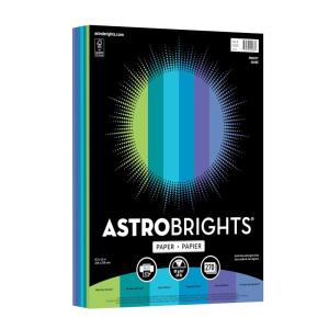 Astrobrights Colored Paper, Frosty Assortment, 6-Colors, 24 lb./89 gsm, 8.5” x 11”, 270 Sheets, Acid‑Free, Lignin‑Free, Perfect for School, Office & DIY (92066)