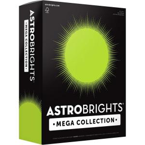 Astrobrights Mega Collection, Colored Cardstock, Neon Green, 320 Sheets, 65 lb/176 gsm, 8.5″ x 11″ – MORE SHEETS! (91679)(1 Ream)