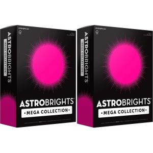 Astrobrights Mega Collection, Colored Cardstock, Ultra Pink, 320 Sheets, 65 lb/176 gsm, 8.5″ x 11″ – MORE SHEETS! (91680)(1 Ream (Pack of 2))