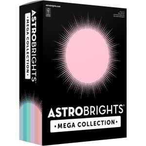 Astrobrights Mega Collection, Colored Cardstock, Unicorn Assortment, Expanded 6‑Colors, 324 Sheets, 65 lb/176 gsm, 8.5″ x 11″ – MORE COLORS, MORE SHEETS! (92060)