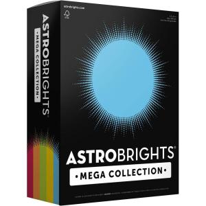 Astrobrights Mega Collection, Colored Cardstock,”Classic” 5-Color Assortment, 320 Sheets, 65 lb/176 gsm, 8.5″ x 11″ – MORE SHEETS! (91630)(8.5 x 11 Inch (Pack of 1920))