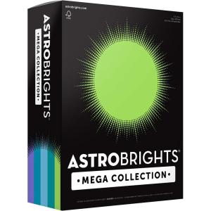 Astrobrights Mega Collection, Colored Cardstock,”Frosty” 5-Color Assortment, 320 Sheets, 65 lb/176 gsm, 8.5″ x 11″ (91689)(Cardstock)