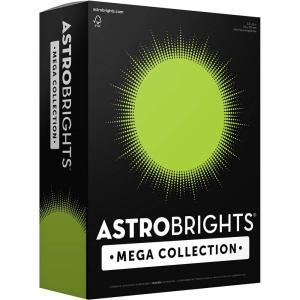 Astrobrights Mega Collection, Colored Paper, Bright Green, 625 Sheets, 24 lb/89 gsm, 8.5″ x 11″ – MORE SHEETS! (91622)(625 Count (Pack of 6))