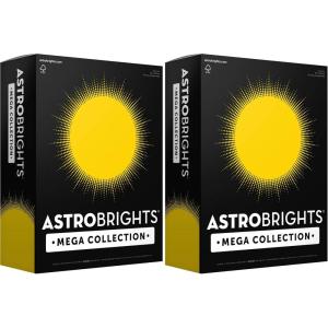 Astrobrights Mega Collection, Colored Paper, Bright Yellow, 625 Sheets, 24 lb/89 gsm, 8.5″ x 11″ – MORE SHEETS! (91618)(625 Count (Pack of 2))