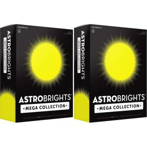 Astrobrights Mega Collection Colored Paper, Neon Yellow, 625 Sheets, 24 lb/89 gsm, 8.5″ x 11″ – MORE SHEETS! (91676)(1 Ream (Pack of 2))