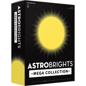 Astrobrights Mega Collection, Colored Paper, Punchy Pastel Lemon Twirl, 625 Sheets, 24 lb./89 gsm, 8.5″ x 11″ – MORE SHEETS! (91731)(625 Count (Pack of 1))