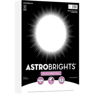 Astrobrights/Neenah Bright White Cardstock, 8.5″ x 11″, 65 lb/176 gsm, White, 75 Sheets (90905-02) – Packaging May Vary(8.5 x 11 (Pack of 5))