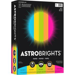 Neenah Astrobrights® Bright Color Paper, Letter Size Paper, 24 lb, Assorted Colors, 500 Sheets(500 Count (Pack of 1))