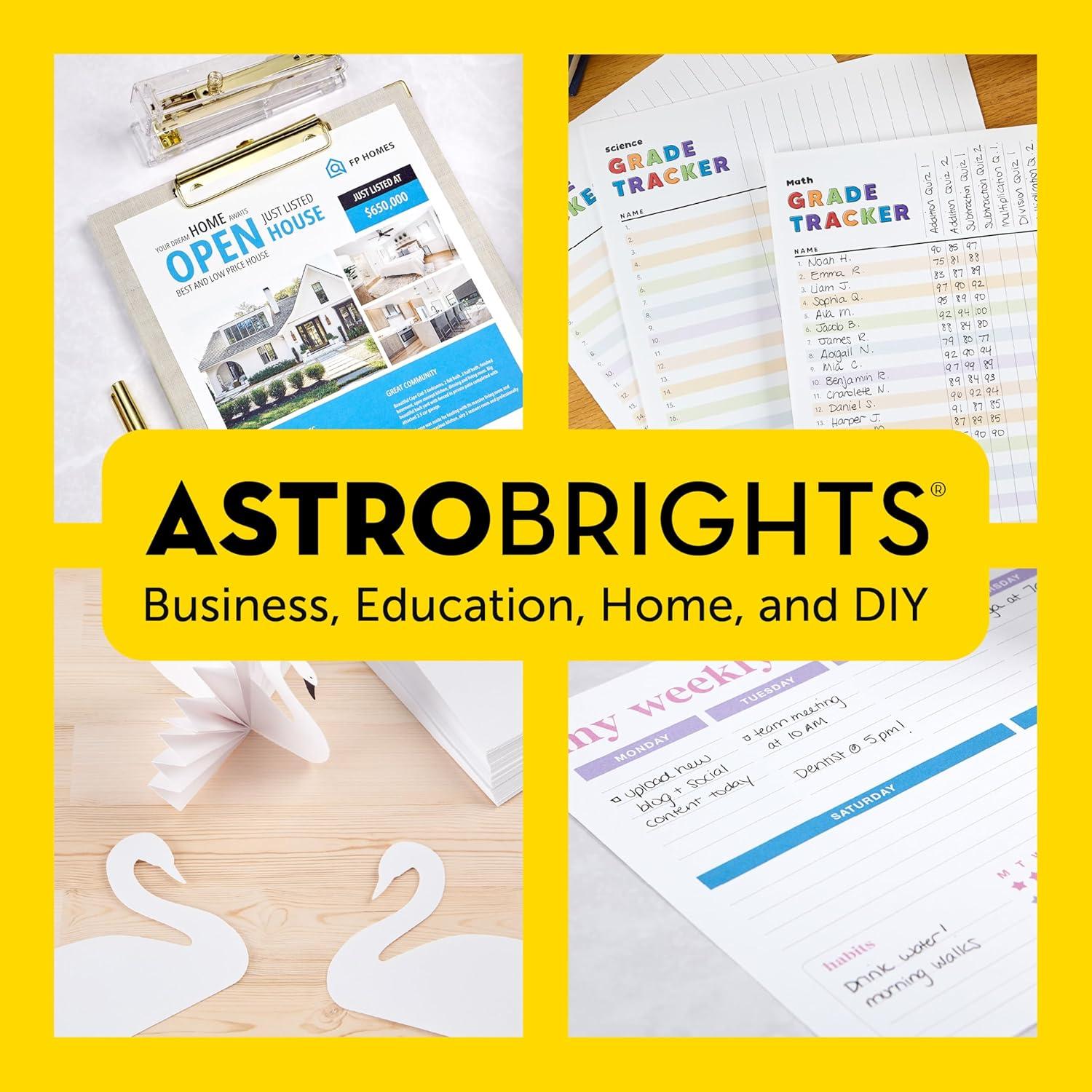 image:imagePremium Astrobrights White Cardstock 85 x 11 110 lb Index 94 Brightness 200 Sheets Heavyweight Astro White Card Stock for Invitations Business Cards Crafts and Printing