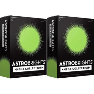 Astrobrights Mega Collection, Colored Cardstock, Bright Lime Green, 320 Sheets, 65 lb/176 gsm, 8.5″ x 11″ – MORE SHEETS! (91698)(1 Ream (Pack of 2))