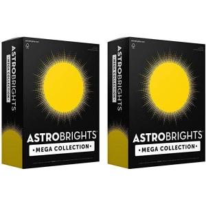 Astrobrights Mega Collection, Colored Cardstock, Bright Yellow, 320 Sheets, 65 lb/176 gsm, 8.5″ x 11″ – MORE SHEETS! (91625)(320 Count (Pack of 2))