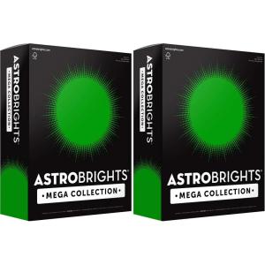 Astrobrights Mega Collection, Colored Cardstock, Ultra Green, 320 Sheets, 65 lb/176 gsm, 8.5″ x 11″ – MORE SHEETS! (91678)(1 Ream (Pack of 2))