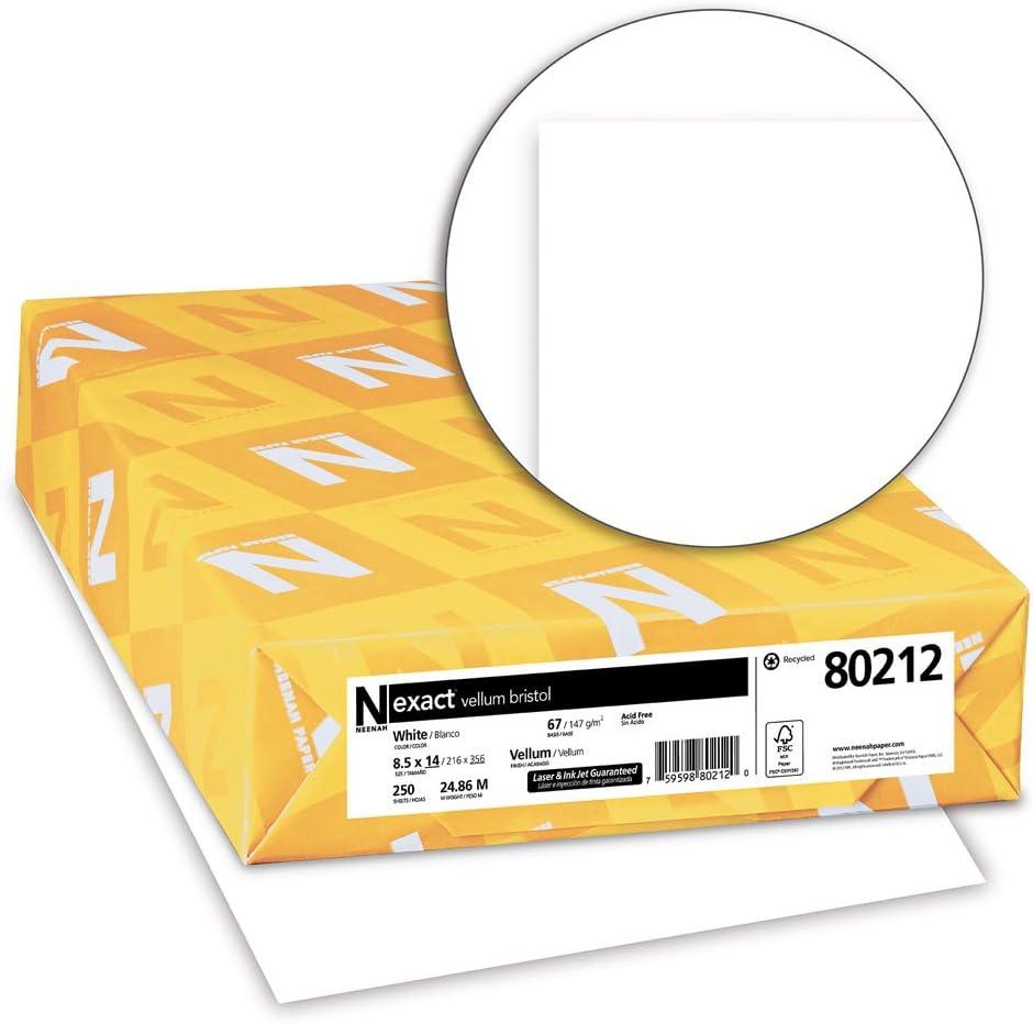 image:imageWausau Exact Vellum Bristol Cardstock 250 Sheets White 94 Brightness 67 lb 85 x 14 Inches85 x 14 Inches