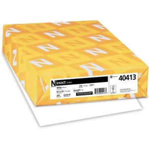 Wausau Exact Index Cardstock, 250 Sheets, White, 94 Brightness, 110 lb, 8.5 x 14 Inches(8.5 x 14 inches)