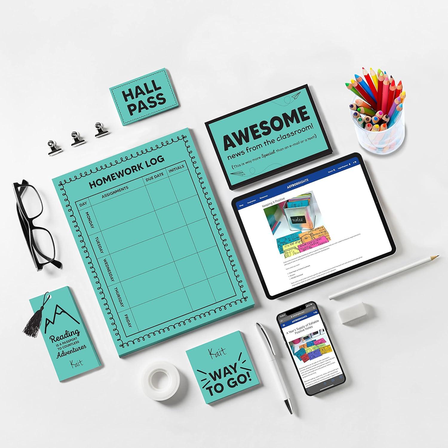 image:imageAstrobrights Mega Collection Colored Cardstock Punchy Pastel Blue Bliss 320 Sheets 65 lb176 gsm 85 x 11 MORE SHEETS 9174685 x 11inches