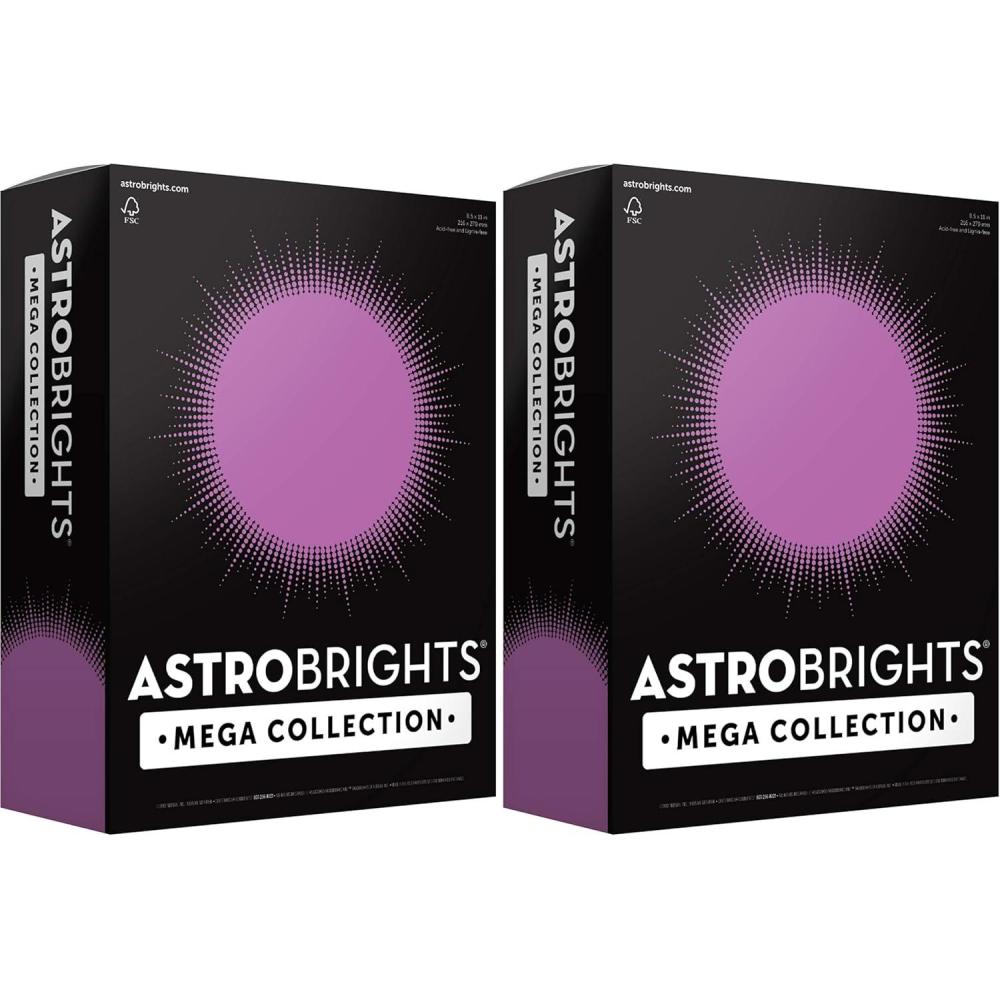 image:imageAstrobrights Mega Collection Colored Cardstock Bright Purple 320 Sheets 65 lb176 gsm 85 x 11 MORE SHEETS 91697320 Count Pack of 2
