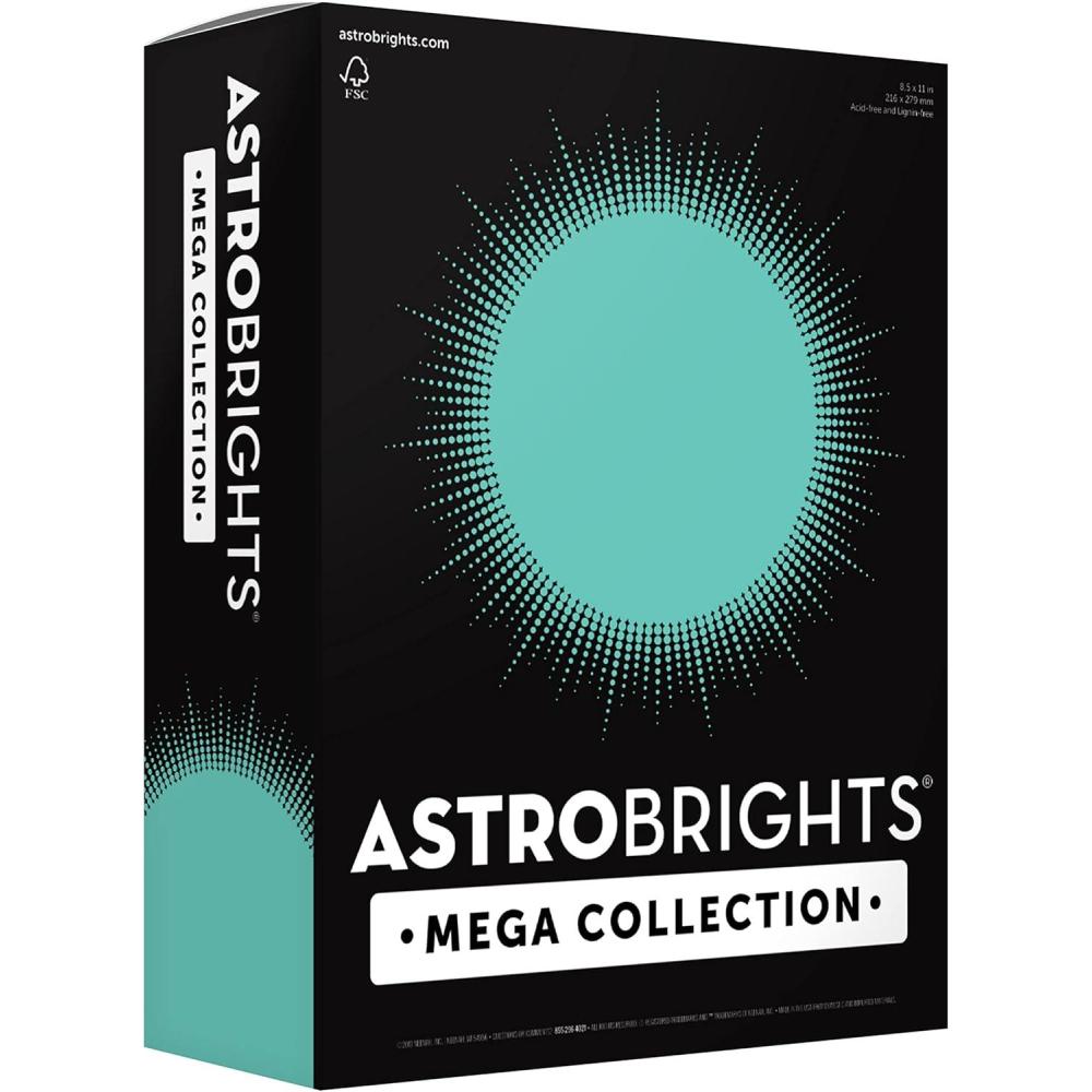 image:imageAstrobrights Mega Collection Colored Cardstock Punchy Pastel Blue Bliss 320 Sheets 65 lb176 gsm 85 x 11 MORE SHEETS 9174685 x 11inches Pack of 6