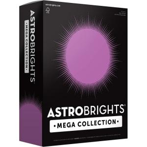 Astrobrights Mega Collection, Colored Cardstock, Bright Purple, 320 Sheets, 65 lb/176 gsm, 8.5″ x 11″ – MORE SHEETS! (91697)(320 Count (Pack of 6))