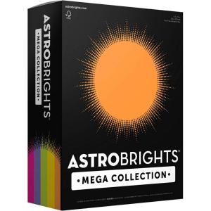 Astrobrights Mega Collection, Colored Cardstock, “Joyful” 5-Color Assortment, 320 Sheets, 65 lb/176 gsm, 8.5″ x 11″ – MORE SHEETS! (91631)(1 Ream)