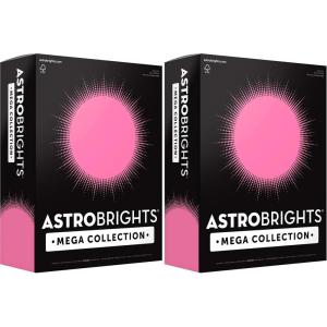 Astrobrights Mega Collection, Colored Cardstock, Neon Pink, 320 Sheets, 65 lb/176 gsm, 8.5″ x 11″ – MORE SHEETS! (91681)(1 Ream (Pack of 2))