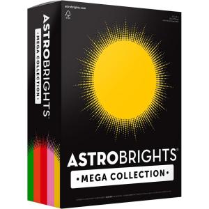 Astrobrights Mega Collection, Colored Cardstock, “Retro” 5-Color Assortment, 320 Sheets, 65 lb/176 gsm, 8.5″ x 11″ (91688)(1 Ream)