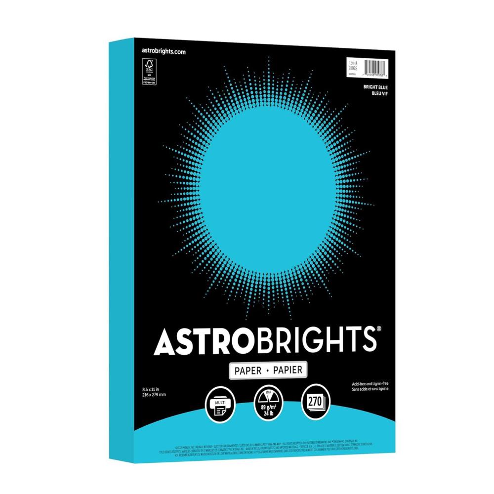 image:imageAstrobrights Colored Paper Bright Blue 24 lb89 gsm 85 x 11 270 Sheets AcidFree LigninFree Perfect for School Office amp DIY 91978