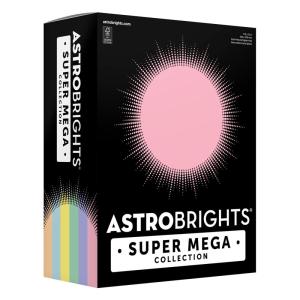 Astrobrights Super Mega Collection, Colored Paper, Pastel Assortment, Expanded 6‑Colors, 780 Sheets, 24 lb./89 gsm, 8.5″ x 11″ – MORE COLORS, EVEN MORE SHEETS! (91494)